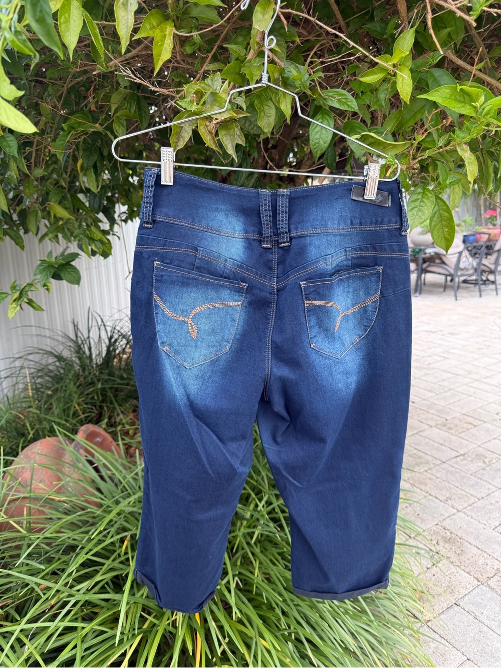 Royalty For Me Dark Blue Cropped Denim Jeans